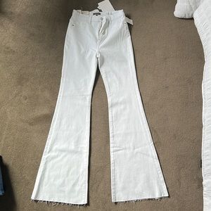 Rachel Flare White Jeans